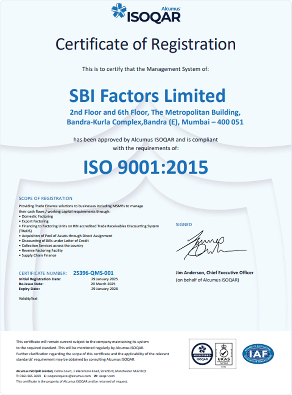 ISO Certificate